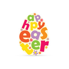 “HAPPY EASTER” EGG (icon symbol design decorated)