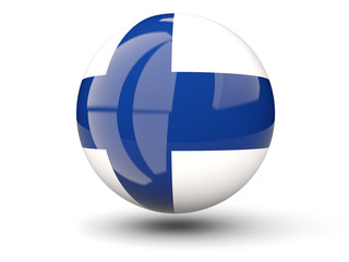 Round icon of flag of finland