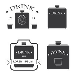 set of logos for drinking