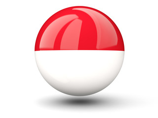 Fototapeta premium Round icon of flag of indonesia