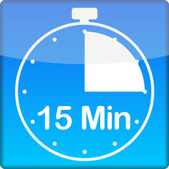 Uhr mit 15 Minuten