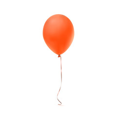 Orange balloon icon isolated on white background.