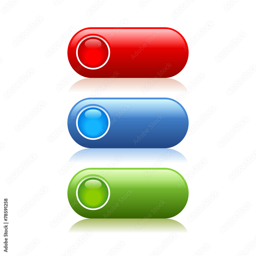 Poster oval web buttons