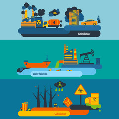 Pollution Banner Set