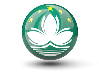 Round icon of flag of macao