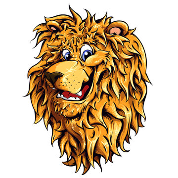 Lion head vector illustration.