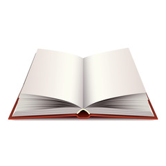 New opened book isolated on white vector
