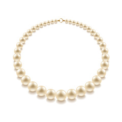 Pearl bead isolated on white vector