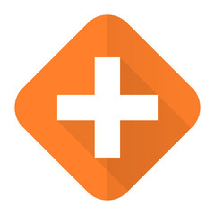 Obraz premium plus orange flat icon cross sign