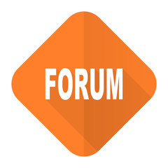 forum orange flat icon