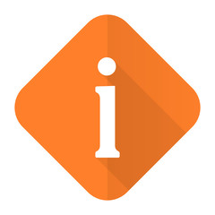 information orange flat icon