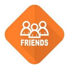friends orange flat icon