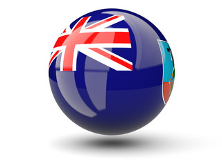 Round icon of flag of montserrat