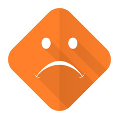 cry orange flat icon