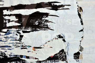 Fototapeta premium torn posters grungy paper background
