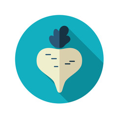 Beet flat icon with long shadow