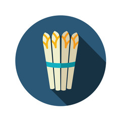 Asparagus flat icon with long shadow