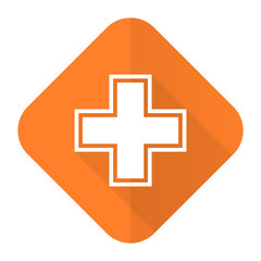 Obraz premium pharmacy orange flat icon
