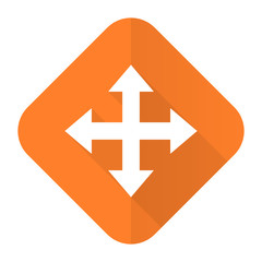 arrow orange flat icon