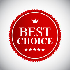 Best Choice Red  Label Vector Illustration