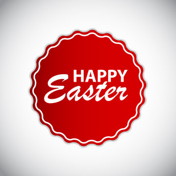 Happy Easter Label Vector Illustration