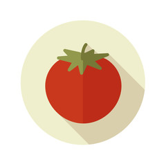 Tomato flat icon with long shadow