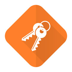 keys orange flat icon