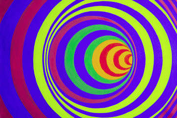 Fototapeta na wymiar Psychedelic colorful optical illusion Art background
