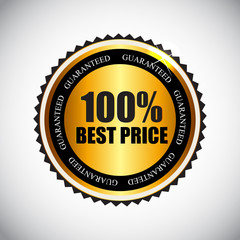 Best Price Golden Label Vector Illustration