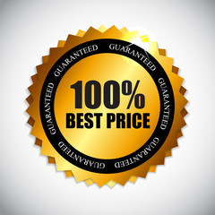Best Price Golden Label Vector Illustration
