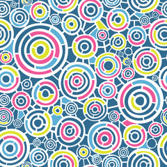 Naklejka premium Abstract retro pattern with circles