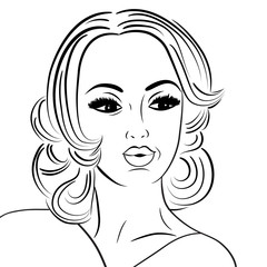 pop art cute retro couple in comics style