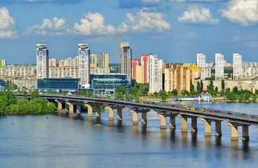 Muurstickers View of the Dnieper river in Kiev © Artur