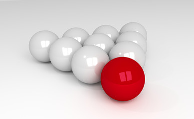 Teamwork Concept with 3d Spheres