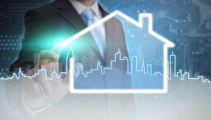 Businessman real estate concept