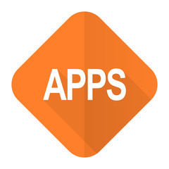 apps orange flat icon