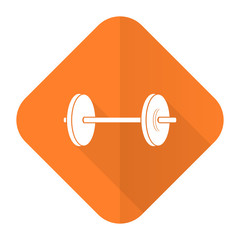 fitness orange flat icon