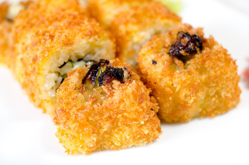 Rolls, sushi and ginger