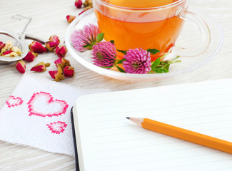 tea mug herbal freshness flowers