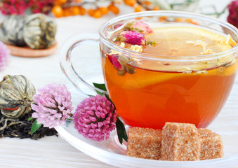 tea mug herbal freshness flowers