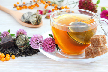tea mug herbal freshness flowers