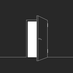 Illustration of open door