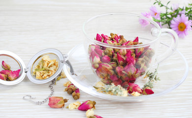 tea mug herbal freshness flowers