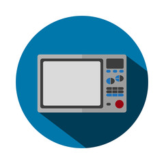 Vector illustration of flat microwave