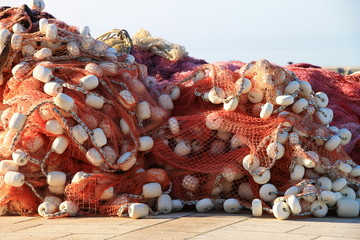Fishing net near the Adriatic sea ,Croatia