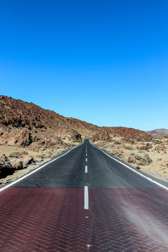 Abandoned higway /road /street in  deserted landscape
