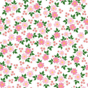 small cute flowers seamless pattern
