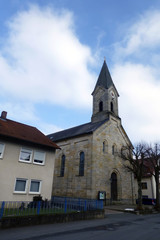 Fototapeta na wymiar Kirche St. Peter und Paul in Unterleinleiter
