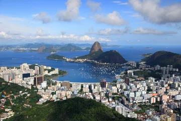 Fotobehang Copacabana, Rio de Janeiro, Brazilië Schilderachtig landschap van de stad Rio de Janeiro