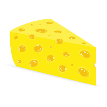 recommend clip art: Cheese on a white background